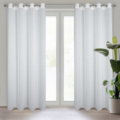 Takoy Závěs KENDAL z látky se strukturou jemné síťky protkávané stříbrnou nití 140 x 250 cm-HF-423995 | 140 x 250 cm