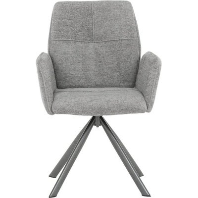 Carmen Трапезен стол Carmen BURY 2, до 120kg. , дамаска, прахово боядисана метална база, сив (bt-3532372)