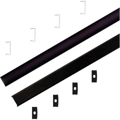 V-TAC АЛУМИНИЕВ ПРОФИЛ ЗА led ЛЕНТА 2m 23.5x10mm ЧЕРЕН v-tac (3800157677226)