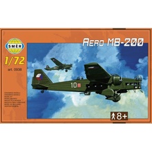 Směr plastikový model letadla ke slepení Aero MB-200 slepovací stavebnice letadlo 1:72