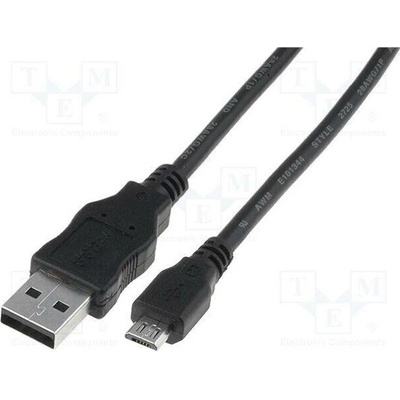 Digitus AK-300110-010-S USB 2.0, USB A vidlice,USB B micro vidlice, niklovaný, 1m