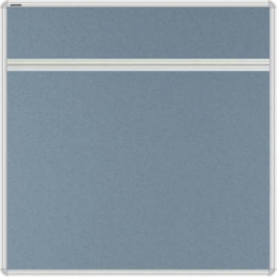 VMS VISION Stolový akustický paraván AKUSTIK ekoTAB oblý roh 80 x 80 cm tmavo šedý