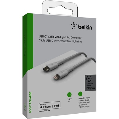 Belkin CAA004bt1MWH USB-C to Lightning, 1m, bílý