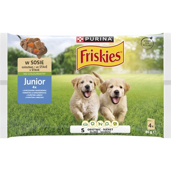 Friskies Junior Multipack мокра храна за кучета в сос 12 x