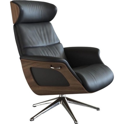 Flexlux Clement Medium černé kožené lounge
