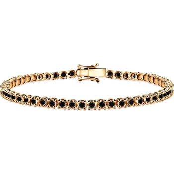 SAVICKI Тенис гривна Luminy 3, 2 мм: злато, черни диаманти