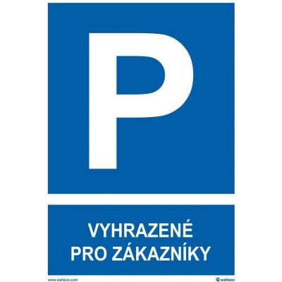 Walteco Vyhrazeno pro zákazníky 210x297mm, formát A4, plastová tabulka Množství: 1 ks , 20308