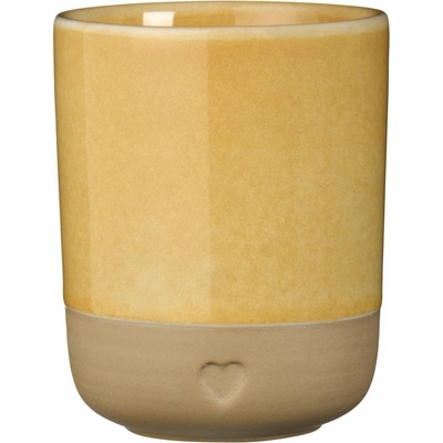 Ib Laursen Kameninový hrnček Heart Yellow Matt 190 ml