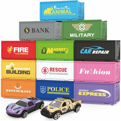 Wiky Vehicles Kontejnerové město 6 kontejnerů 12,5 cm