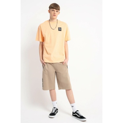Reporter Young Chlapecké béžové teplákové šortky s potiskem na nohavici béžová