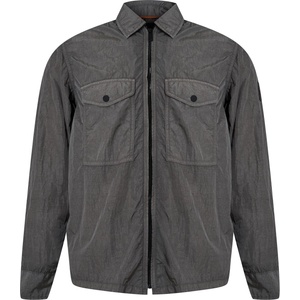 Boss Риза с дълъг ръкав Boss Men's Orange Zip Long Sleeve Overshirt - Open Grey 076
