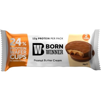 Born Winner Protein Wafer Cups | No Added Sugar [50 грама] Фъстъчено масло