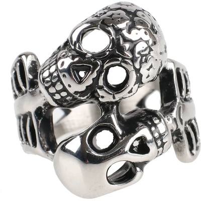 ETNOX Пръстен etnox - Двоен череп - sr1178