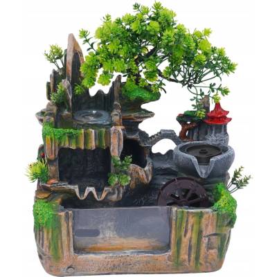 Umelá živicová fontána na stôl Rockery Decor, atomizujúca dekorácia do domu