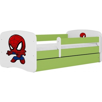 Kocot kids Babydreams Spiderman zelená se šuplíky bez matrace