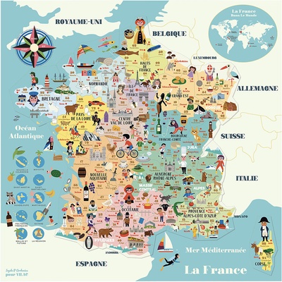 Vilac Magnetická mapa Francúzsko