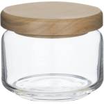 Ocean OCEAN-Стъклен буркан с дървен капак 325ml Ø9.2xh7.5cm (5B02511G0001) (011434)