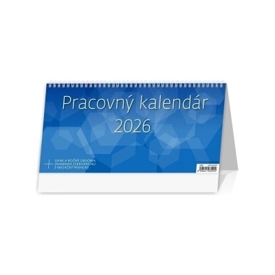 PRACOVNÝ, stolový, týždenný, stĺpcový, 56+2 str., 301x148mm 2026