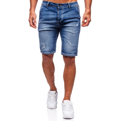 Bolf Modré pánske riflové šortky MP0042B