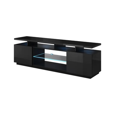 Cama meble RTV шкаф EVA 180x40x56 черен гланц (EVA RTV CZ/CZ)