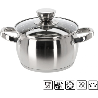 CHOMIK Nerezový hrniec s pokrievkou 1,5 l 16 cm CH-KIR3110