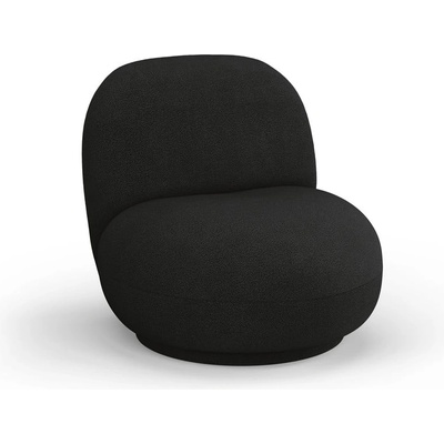Micadoni Черно кресло от плат букле Chuck - Micadoni Home (MIC_ARM_186_F1_CHUCK9)