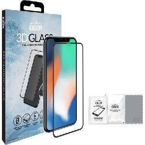 Eiger Удароустойчив Протектор за iPhone 11 Pro/XS Max, Eiger 3D Glass, Черен (EGSP00296)