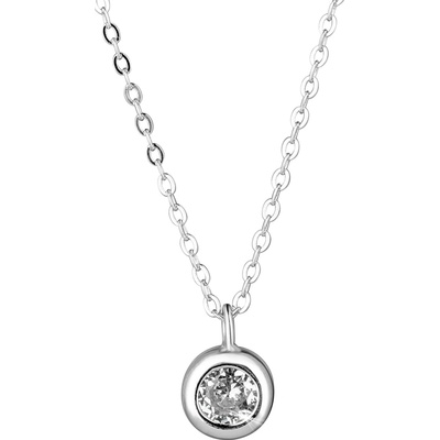 Pavona Strieborný náhrdelník so zirkónom 12117.1 crystal