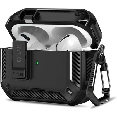 Tech-protect Magsafe Калъф за Apple AirPods Pro 3, Tech-Protect Carbonox Case, Черен (5906302333172)