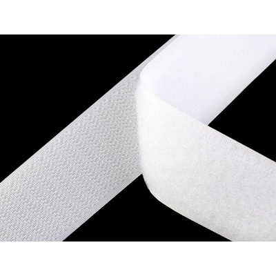 Prima-obchod Suchý zip háček + plyš šíře 38 mm, barva 1 bílá