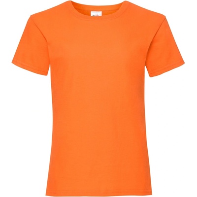 Fruit of the Loom Orange Girls' T-shirt Valueweight oranžová