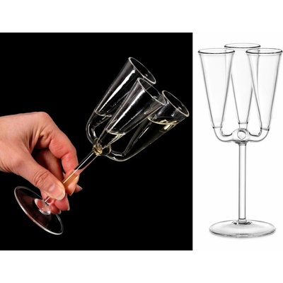 DT GLASS Trojsklenka na nožce 0,04 l