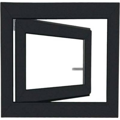 Hobby Roof Okno plastové BRAVO bílé/antracit 7016, OS1 90x90 L, 2sklo, 4kom/60mm
