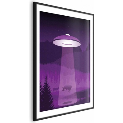 Artgeist Plakát - UFO Velikost (šířka x výška): 40x60 cm, Provedení: Černý rám s okrajem