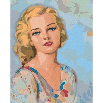 zuty Malování Podle Čísel Vintage Žena 80 x 100 Cm Plátno Rám
