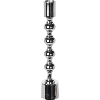KOOPMAN Svícen kovový ve stříbrné barvě 23 cm