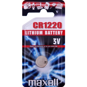 Image 1 of Maxell Бутонна батерия литиева maxell cr1220 3v (cr1220)