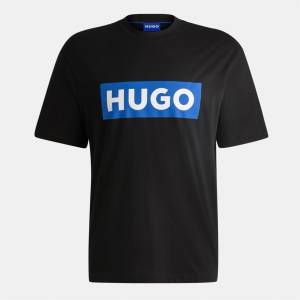 Hugo Тениска Hugo Unisex HUGO Iconic Logo Short Sleeve T-Shirt - Black 001