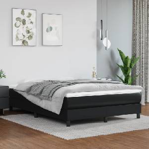 vidaXL Матрак с покет пружини средна твърдост черен 137x190x20 см Full изкуствена кожа (347873)