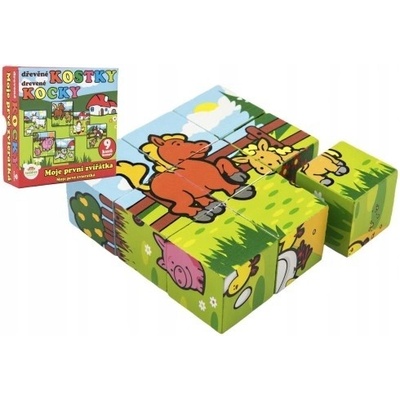 Teddies Stavebnice čtvercové - Moje první zvířátka (512012)