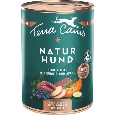 Terra Canis Natural Dog hovězí a zvěřina s dýní a jablkem 6 x 400 g