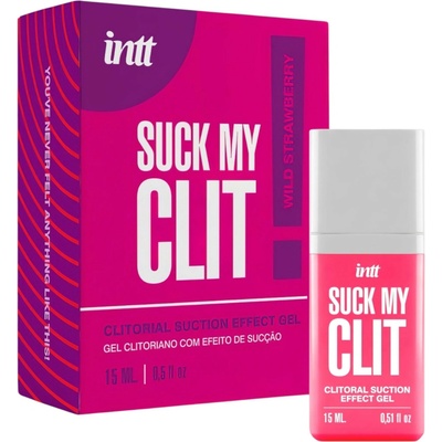 Intt Suck My Clit stimulačný gél na klitoris pre ženy jahoda 15 ml