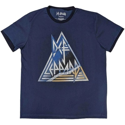 Def Leppard Triangle Logo (Ringer) Denim Blue L Риза (DEFLRG05MD03)