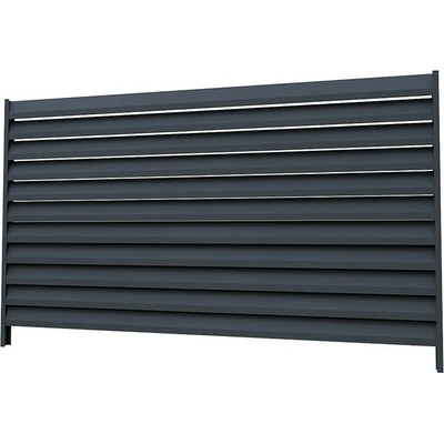 Sada pro výrobu hliníkového plotového pole 2 m x 1,2 m, lamely kosodélník 108x16 mm, antracit RAL7016, se strukturou