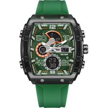 SMAEL Часовник smael em-38670 - Зелено / Черно kp38670