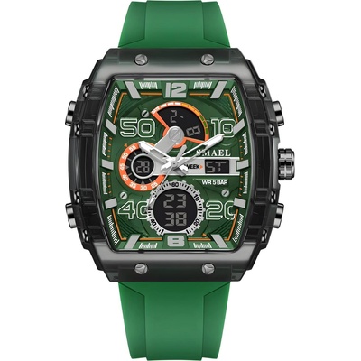 SMAEL Часовник smael em-38670 - Зелено / Черно kp38670