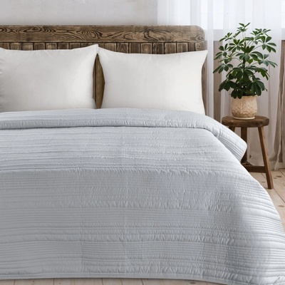 EUROFIRANY EUROFIRANY PŘEHOZ NA POSTEL TARA 170X210 CM STŘÍBRNÝ
