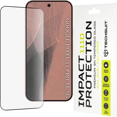 Techsuit Стъклен протектор за Google Pixel 11 Pro XL - 111D Full Cover / Full Glue Glass - Techsuit - Черен