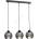 Keter Lighting Пендел UNO 3xE27/60W/230V черен/опушен (NA0235)
