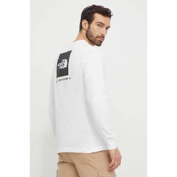 The North Face Памучна блуза с дълги ръкави The North Face M L/S Redbox Tee в бежово с принт NF0A87NNFN41 (NF0A87NNFN41)